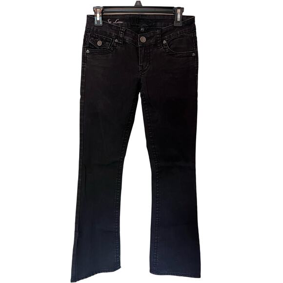 Kut from the Kloth black denim jeans, Size 2, So Low Kate Lowrise bootcut - Picture 1 of 10